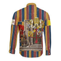 Vatican City Swiss Guard Protectors Of The Holy See Long Sleeve Button Shirt Renaissance Uniform Stripes Catholic Military History