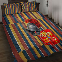 Vatican City Swiss Guard Protectors Of The Holy See Quilt Bed Set Renaissance Uniform Stripes Catholic Military History