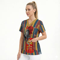 Vatican City Swiss Guard Protectors Of The Holy See Scrub Top Renaissance Uniform Stripes Catholic Military History