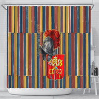 Vatican City Swiss Guard Protectors Of The Holy See Shower Curtain Renaissance Uniform Stripes Catholic Military History