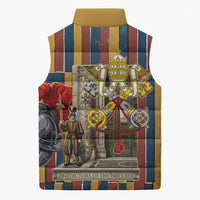 Vatican City Swiss Guard Protectors Of The Holy See Sleeveless Puffer Jacket Renaissance Uniform Stripes Catholic Military History