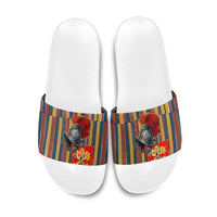 Vatican City Swiss Guard Protectors Of The Holy See Slide Sandals Renaissance Uniform Stripes Catholic Military History