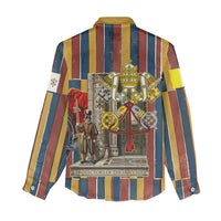 Vatican City Swiss Guard Protectors Of The Holy See Women Casual Shirt Renaissance Uniform Stripes Catholic Military History