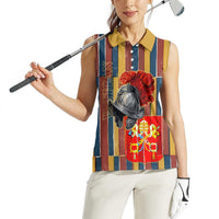 Vatican City Swiss Guard Protectors Of The Holy See Women Sleeveless Polo Shirt Renaissance Uniform Stripes Catholic Military History