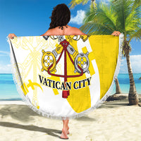 Coat Of Arms Flag of Vatican City Beach Blanket Catholic Cross Heritage Symbol