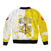 Coat Of Arms Flag of Vatican City Bomber Jacket Catholic Cross Heritage Symbol