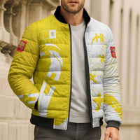 Coat Of Arms Flag of Vatican City Bomber Puffer Jacket Catholic Cross Heritage Symbol