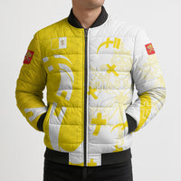 Coat Of Arms Flag of Vatican City Bomber Puffer Jacket Catholic Cross Heritage Symbol