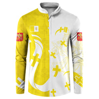 Coat Of Arms Flag of Vatican City Button Sweatshirt Catholic Cross Heritage Symbol