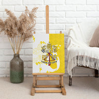 Coat Of Arms Flag of Vatican City Canvas Wall Art Catholic Cross Heritage Symbol