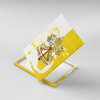 Coat Of Arms Flag of Vatican City Canvas Wall Art Catholic Cross Heritage Symbol