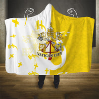 Coat Of Arms Flag of Vatican City Hooded Blanket Catholic Cross Heritage Symbol