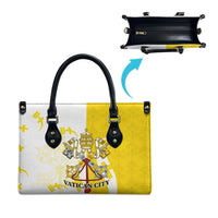 Coat Of Arms Flag of Vatican City Leather Bag Catholic Cross Heritage Symbol