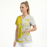 Coat Of Arms Flag of Vatican City Scrub Top Catholic Cross Heritage Symbol