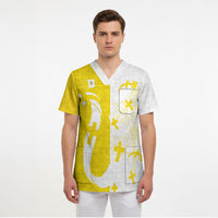 Coat Of Arms Flag of Vatican City Scrub Top Catholic Cross Heritage Symbol