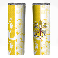 Coat Of Arms Flag of Vatican City Skinny Tumbler Catholic Cross Heritage Symbol