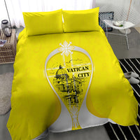 Saint Peters Basilica Vatican City Bedding Set Basilica Dome Catholic Cross Religious - Coat Of Arms Sketch Art