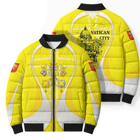 Saint Peters Basilica Vatican City Bomber Puffer Jacket Basilica Dome Catholic Cross Religious - Coat Of Arms Sketch Art