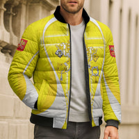 Saint Peters Basilica Vatican City Bomber Puffer Jacket Basilica Dome Catholic Cross Religious - Coat Of Arms Sketch Art