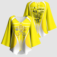 Saint Peters Basilica Vatican City Kimono Sleeve Blouse Basilica Dome Catholic Cross Religious - Coat Of Arms Sketch Art