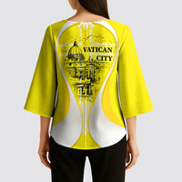 Saint Peters Basilica Vatican City Kimono Sleeve Blouse Basilica Dome Catholic Cross Religious - Coat Of Arms Sketch Art