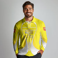 Saint Peters Basilica Vatican City Long Sleeve Polo Shirt Basilica Dome Catholic Cross Religious - Coat Of Arms Sketch Art