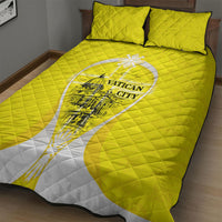 Saint Peters Basilica Vatican City Quilt Bed Set Basilica Dome Catholic Cross Religious - Coat Of Arms Sketch Art