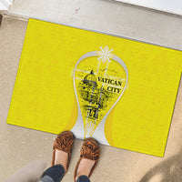 Saint Peters Basilica Vatican City Rubber Doormat Basilica Dome Catholic Cross Religious - Coat Of Arms Sketch Art