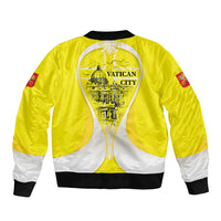 Saint Peters Basilica Vatican City Sleeve Zip Bomber Jacket Basilica Dome Catholic Cross Religious - Coat Of Arms Sketch Art