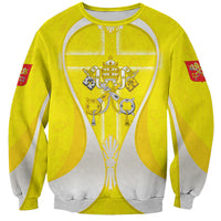 Saint Peters Basilica Vatican City Sweatshirt Basilica Dome Catholic Cross Religious - Coat Of Arms Sketch Art
