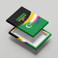 Comoros Independence Day Canvas Wall Art Comorian Flag Brush Stroke National Pride Graphic