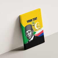 Personalized Comoros Independence Day Canvas Wall Art Ahmed Abdallah Vintage Portrait Sketch