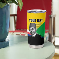 Personalized Comoros Independence Day Tumbler Cup Ahmed Abdallah Vintage Portrait Sketch