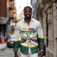 Personalized Comoros Independence Day Long Sleeve Button Shirt July 6th National Pride Flag Graphic With Heritage Emblem