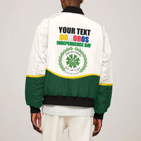 Personalized Comoros Independence Day Sleeve Zip Bomber Jacket July 6th National Pride Flag Graphic With Heritage Emblem