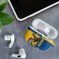 Personalized Sweden Soccer AirPods Case Swedish Flag - Moose Football Mascot