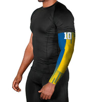 Personalized Sweden Soccer Arm Sleeves Swedish Flag - Moose Football Mascot