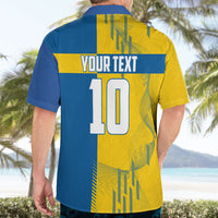 Personalized Sweden Soccer Hawaiian Shirt Swedish Flag - Moose Football Mascot