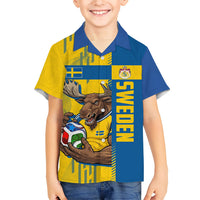 Personalized Sweden Soccer Hawaiian Shirt Swedish Flag - Moose Football Mascot