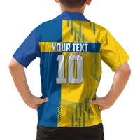 Personalized Sweden Soccer Hawaiian Shirt Swedish Flag - Moose Football Mascot