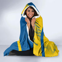Personalized Sweden Soccer Hooded Blanket Swedish Flag - Moose Football Mascot