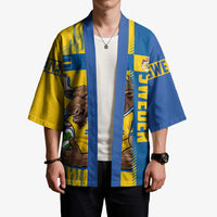 Personalized Sweden Soccer Kimono Swedish Flag - Moose Football Mascot