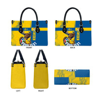 Personalized Sweden Soccer Leather Bag Swedish Flag - Moose Football Mascot