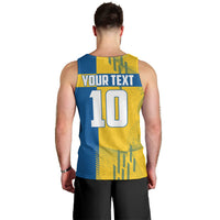 Personalized Sweden Soccer Men Tank Top Swedish Flag - Moose Football Mascot