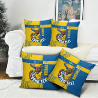 Personalized Sweden Soccer Pillow Cover Swedish Flag - Moose Football Mascot