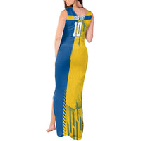Personalized Sweden Soccer Tank Maxi Dress Swedish Flag - Moose Football Mascot