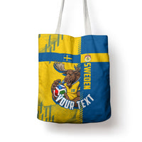 Personalized Sweden Soccer Tote Bag Swedish Flag - Moose Football Mascot