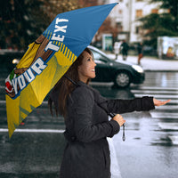 Personalized Sweden Soccer Umbrella Swedish Flag - Moose Football Mascot