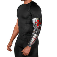 Knights Templar Crusader Arm Sleeves Medieval Armor Red Cross Shield