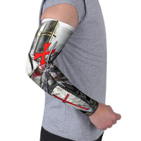 Knights Templar Crusader Arm Sleeves Medieval Armor Red Cross Shield